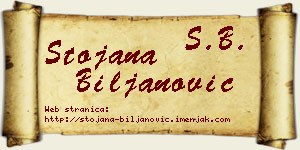 Stojana Biljanović vizit kartica
